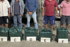 Sorprenden a cinco personas cuando realizaban una transacción de 200 kilos de cocaína