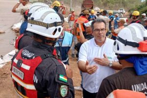 Gobernación anuncia solución para emergencia de Montero Hoyos, que incluye explosivos