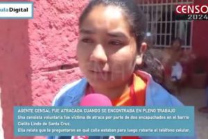 Joven voluntaria fue asaltada durante la jornada del censo en Santa Cruz