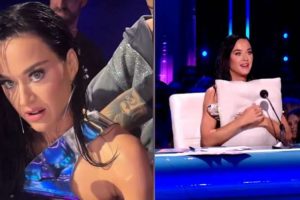 La blusa de Katy Perry se le rompe en pleno show y tuvo que taparse con un cojín