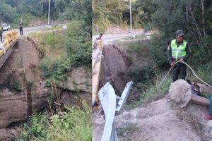 Un motociclista cae al río en zona de La Negra y sus amigos le salvan la vida