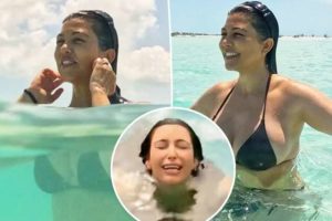 Kourtney Kardashian se burló de su hermana Kim tras postear una foto de sus vacaciones