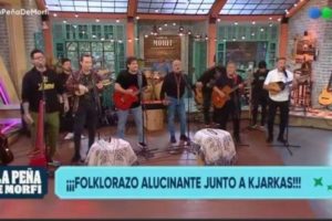 Los Kjarkas hicieron vibrar el set de Telefé en Argentina