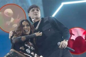 Peso Pluma y Anitta son captados besándose en Las Vegas