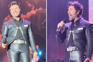 Alejandro Fernández causa furor con sus pantalones de cuero y apretados