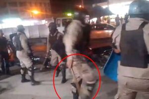 Despeje de vías en la zona del Bateón termina en enfrentamientos entre gendarmes, mototaxistas y comerciantes