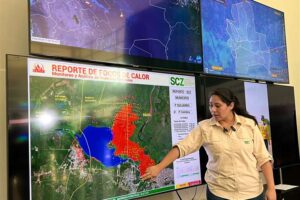 Reportan más de mil nuevos focos de calor en el departamento de Santa Cruz
