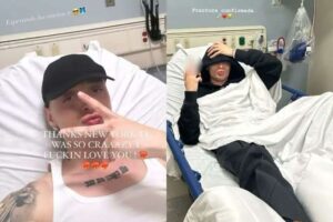 Peso Pluma se fractura el pie durante un concierto