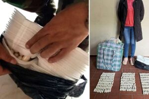 Hallan 234 cápsulas con cocaína ocultas en platos desechables