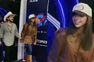 Ángela Aguilar sorprende con nuevo look en concierto de Nodal