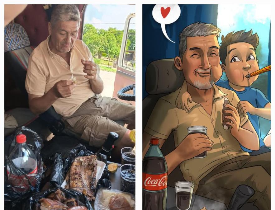 Luigi Cabrera convierte una historia del Día del Padre en una emotiva ilustración